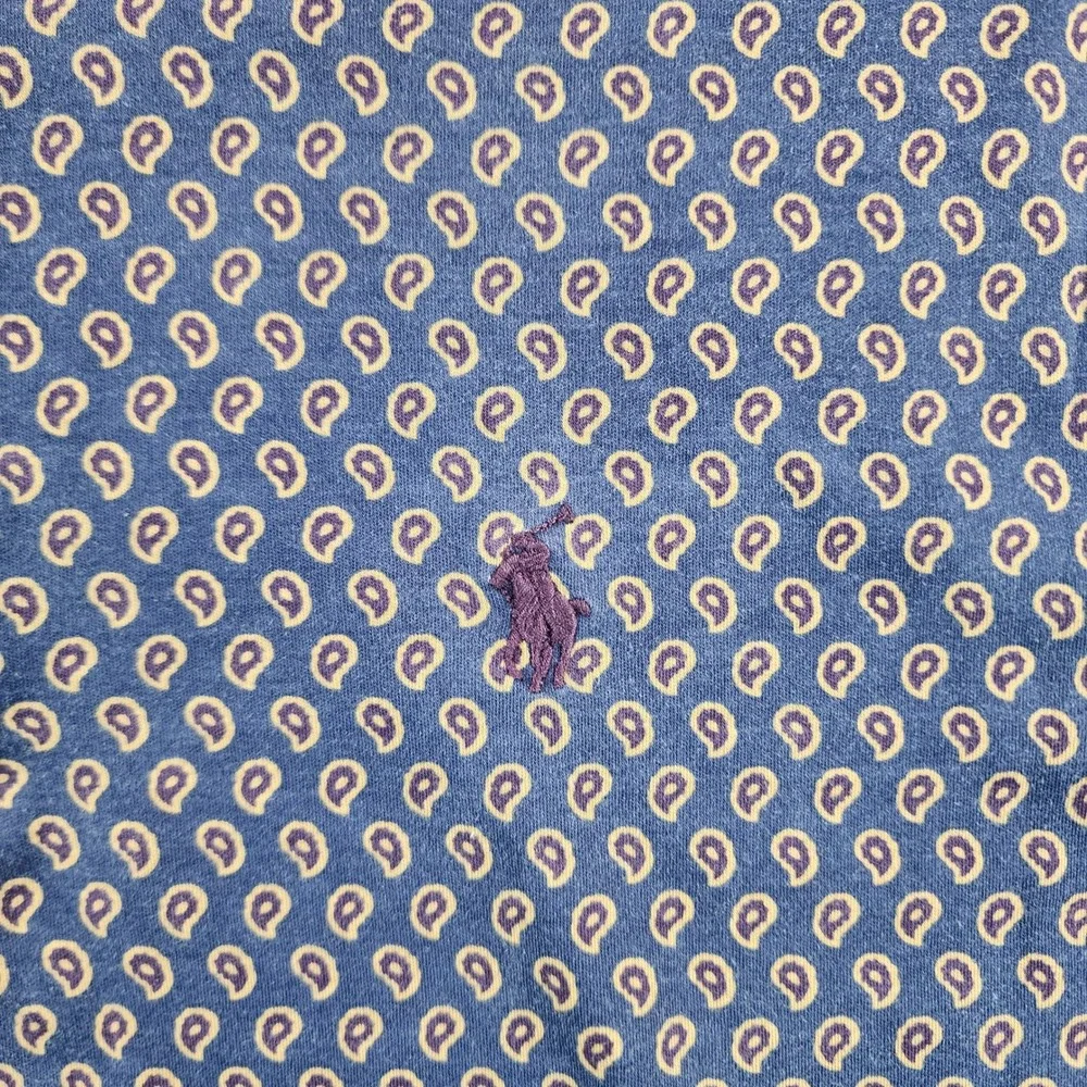 Polo Ralph Lauren Classic Fit Soft Cotton Polo Mens S Navy Paisley Foulard